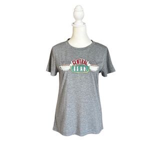Friends Central Perk Nostalgia Short Sleeve Crewneck T-Shirt Gray Medium